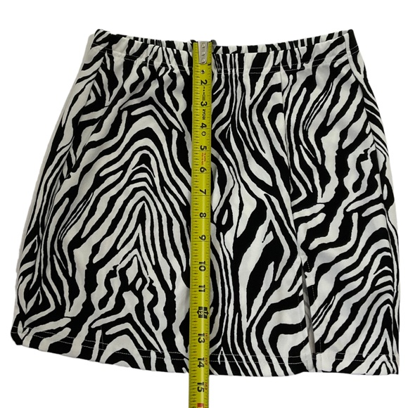 Shein Zebra Print Mini Skirt Petite Small - Picture 5 of 6